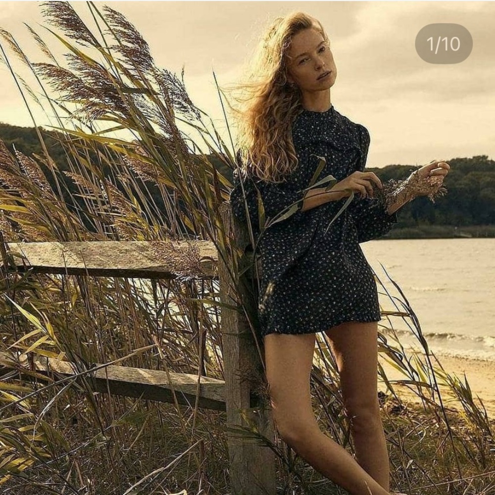 Doen Black Floral Casual Dress